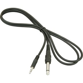 3.5mm Stereo to 1/4" Mono Patch Cable