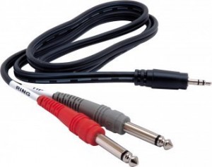 3.5mm Stereo Male to Dual 1/4" Mono Male Cable