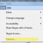 Skype Tools Menu