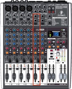 The Line In 5/6 Channel on a Behringer Xenyx X1204